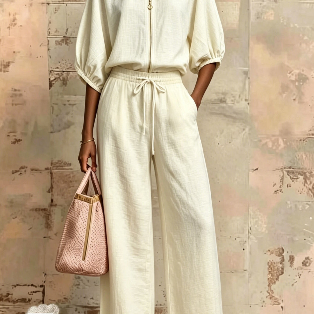 Sylvie | Linen-Look Zip Co-ord