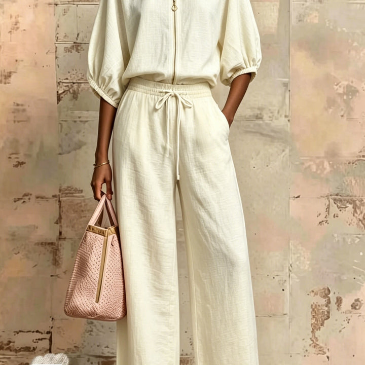 Sylvie | Linen-Look Zip Co-ord