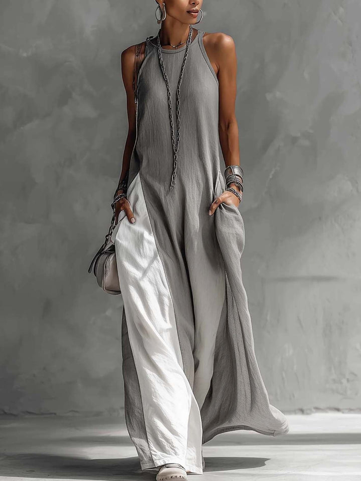 Grey Colour Maxi Dress
