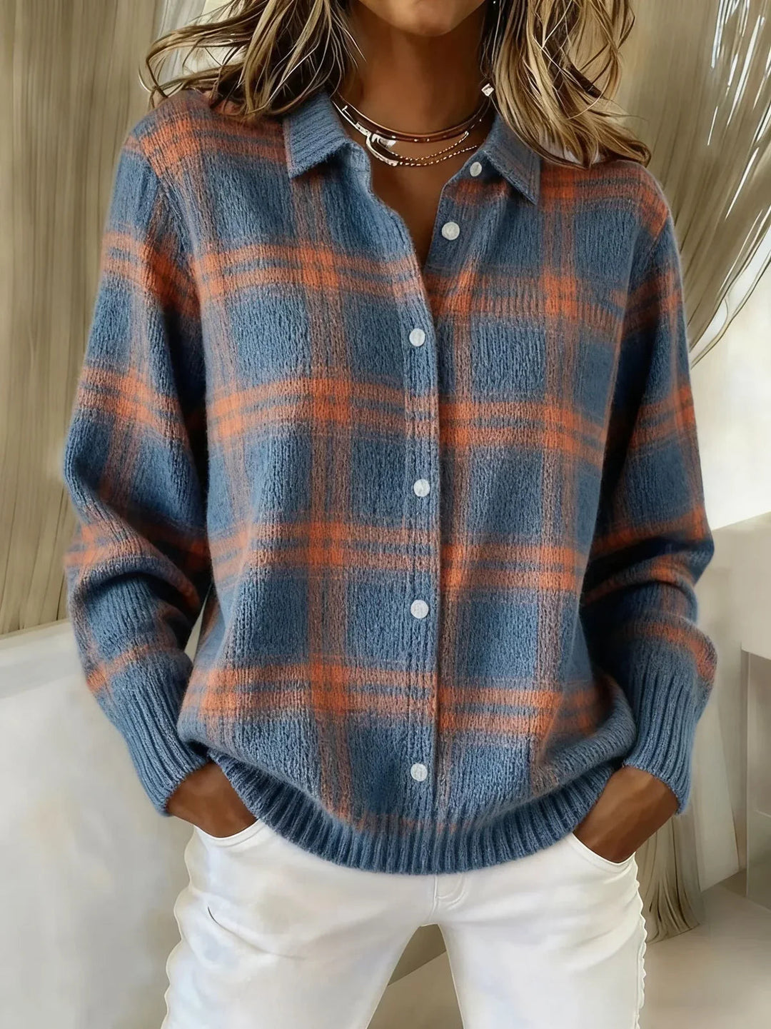 Camille™ | Checked Cardigan