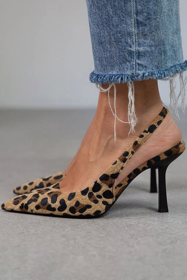 Margherita | D'Orsay Leopard Print Court Shoe