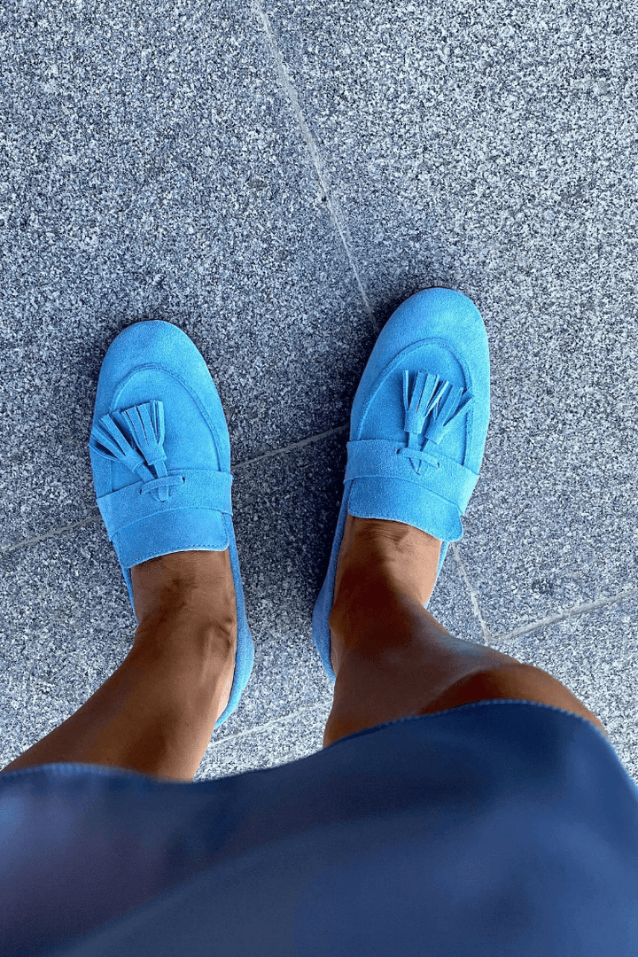 Suede Loafers Magenta