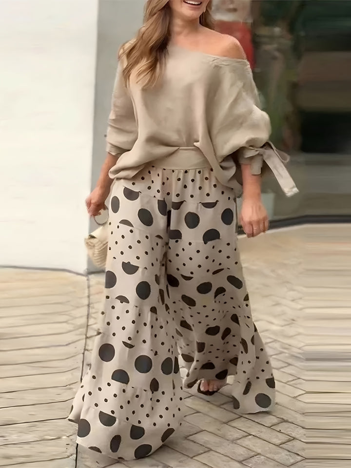 Delphine | Off-Shoulder Polka Dot Co-ord