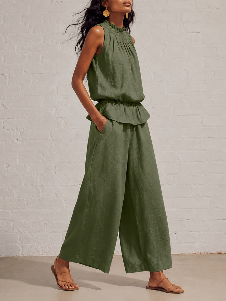 Rosario | Smocked Wide Leg Two-Piece Set