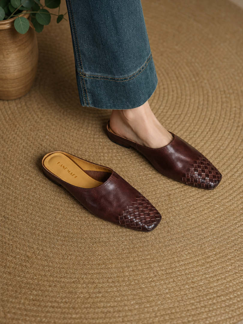 Richie | Woven Pointed Mules