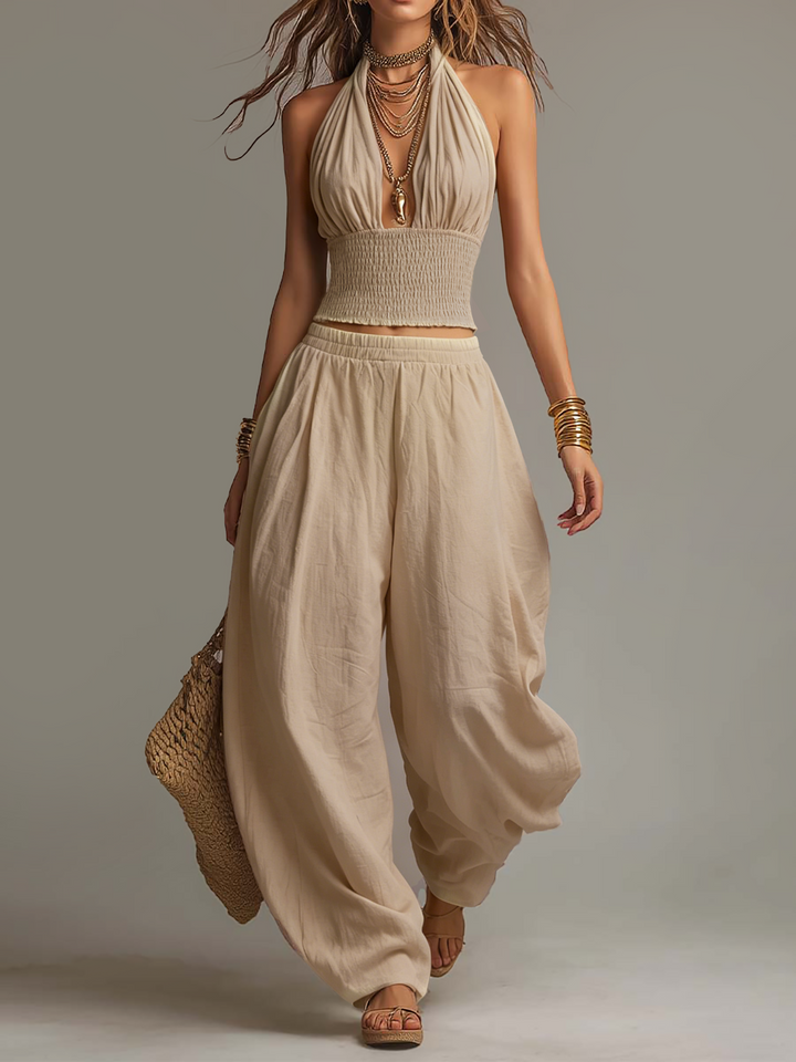 SOFIA | AMERICAN-STYLE TOP AND HAREM TROUSERS