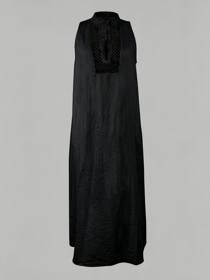 Summer Elegant Simple Bold V-Neck Sleeveless Ladies Dress