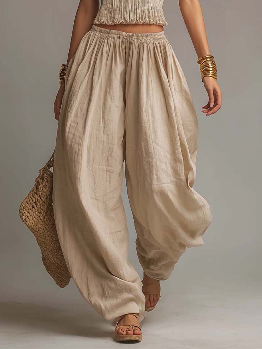 SOFIA | AMERICAN-STYLE TOP AND HAREM TROUSERS