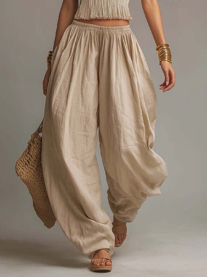 SOFIA | AMERICAN-STYLE TOP AND HAREM TROUSERS