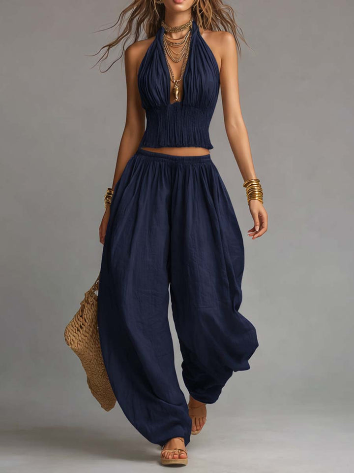 SOFIA | AMERICAN-STYLE TOP AND HAREM TROUSERS
