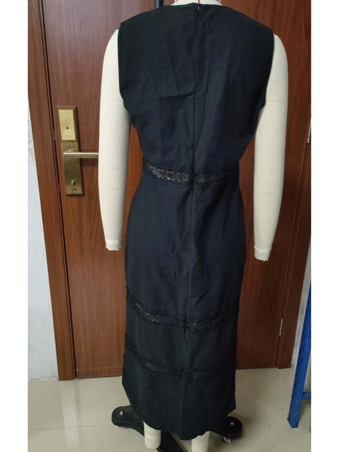 WY260310198 - Summer Sleeveless Long Dress for Women with Round Neck