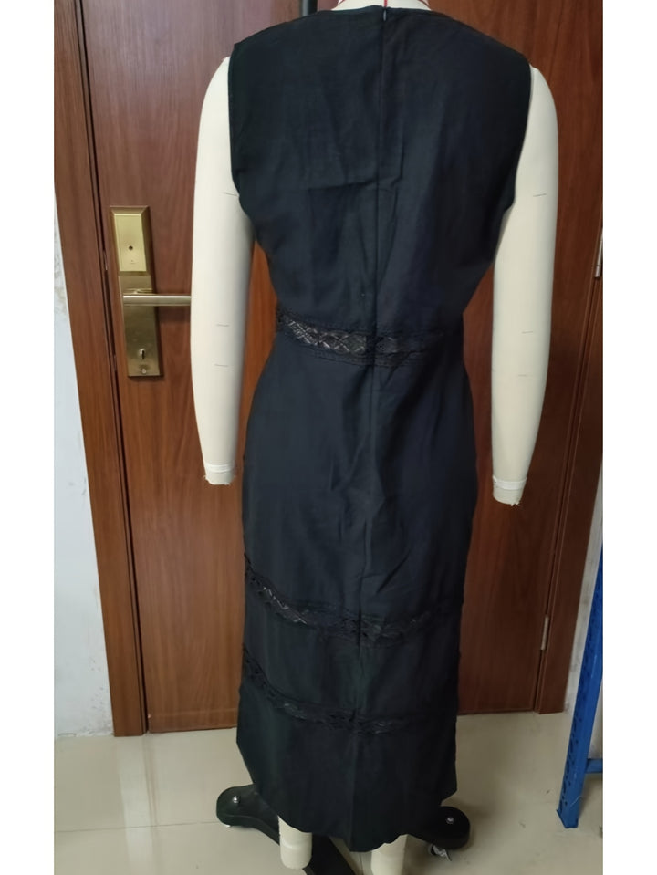 WY260310198 - Summer Sleeveless Long Dress for Women with Round Neck