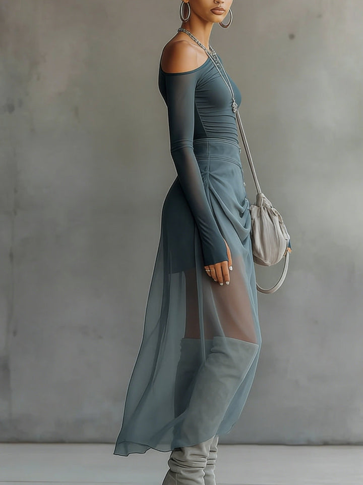 Asymmetrical Grey Set with Cut-Outs