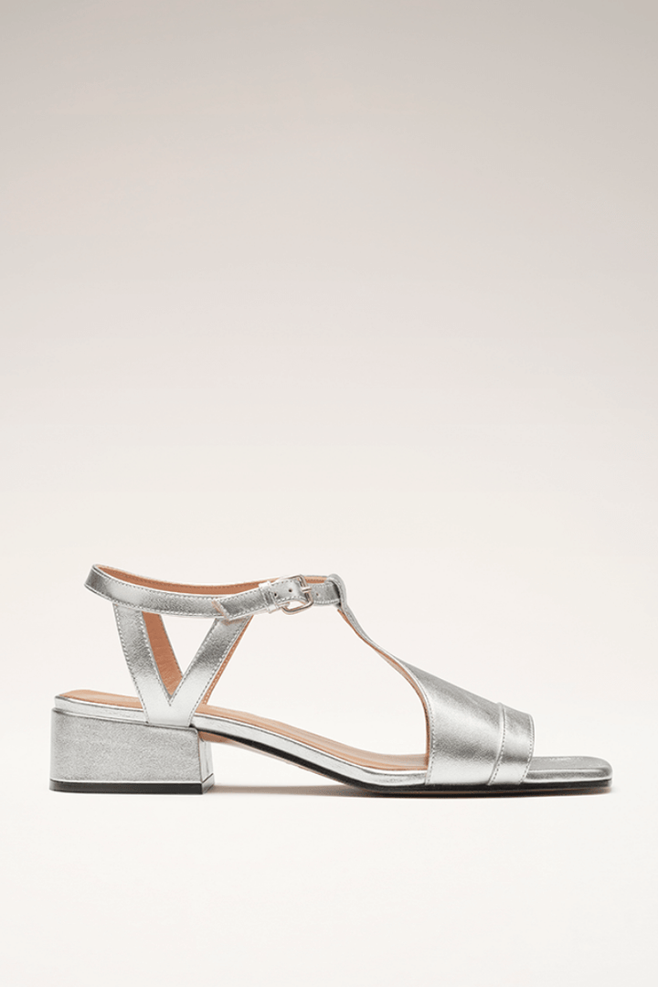 Cross Strap Sandals with Low Block Heel