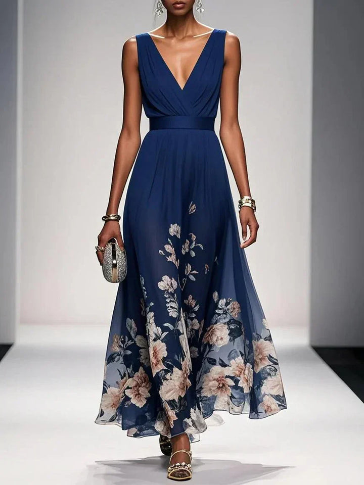 Gleamond | Floral Maxi Dress