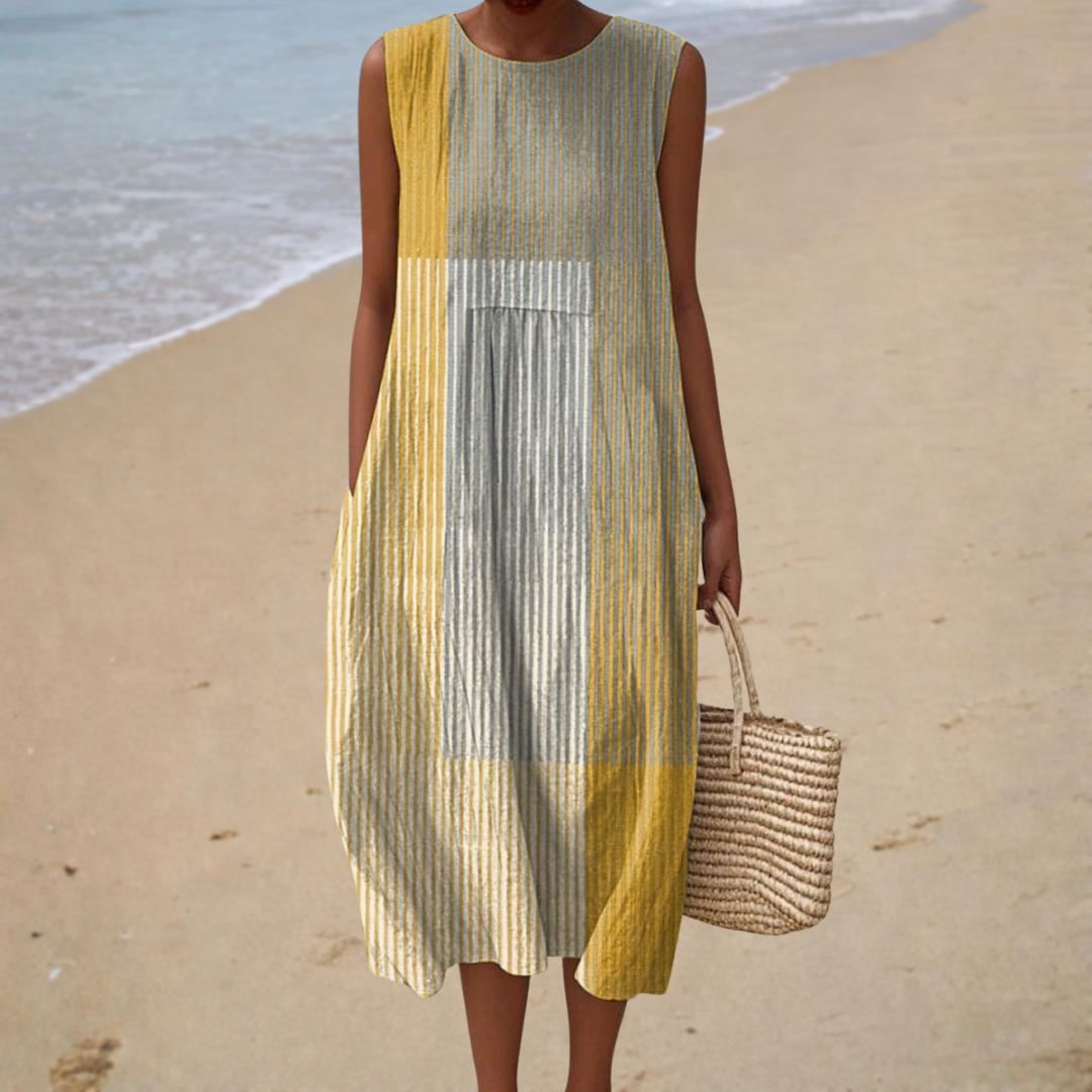 Summer Dress Suzanne — sleeveless, summer print