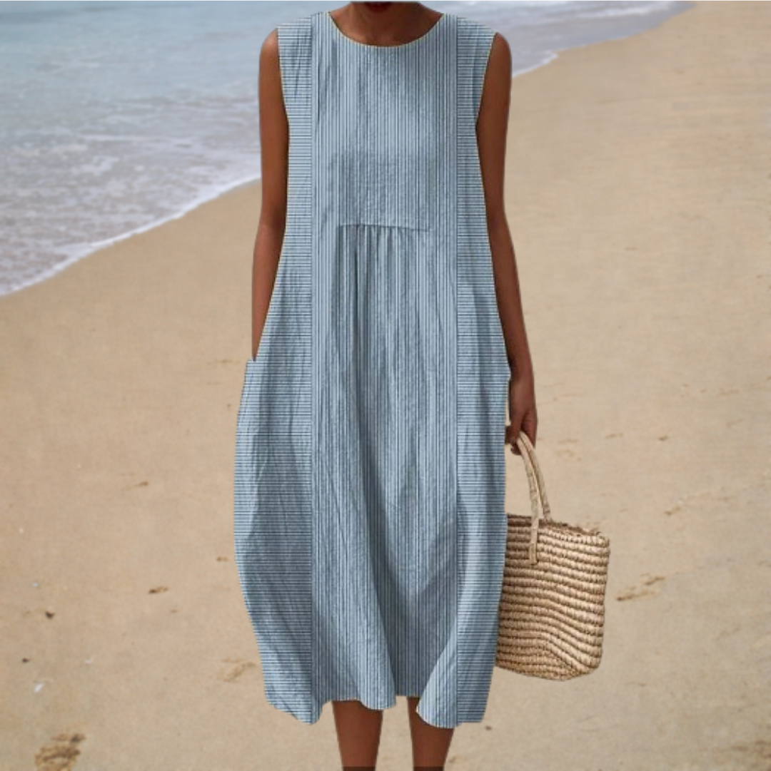 Léonie Summer Dress — sleeveless, summer print