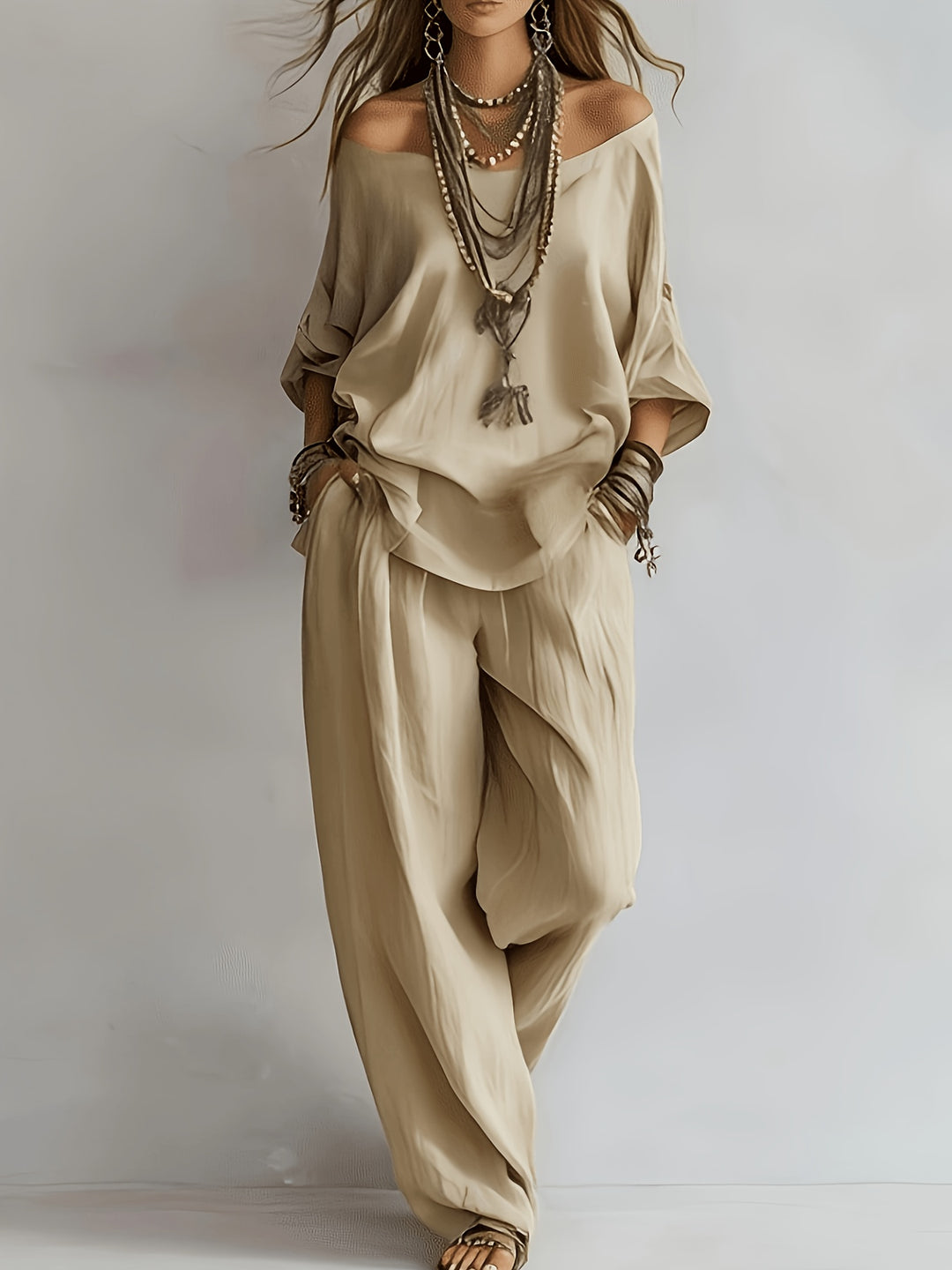 Romy | Bohemian Off-Shoulder Co-ord