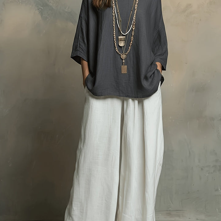 Talia | Colour-Block Wide-Leg Co-ord