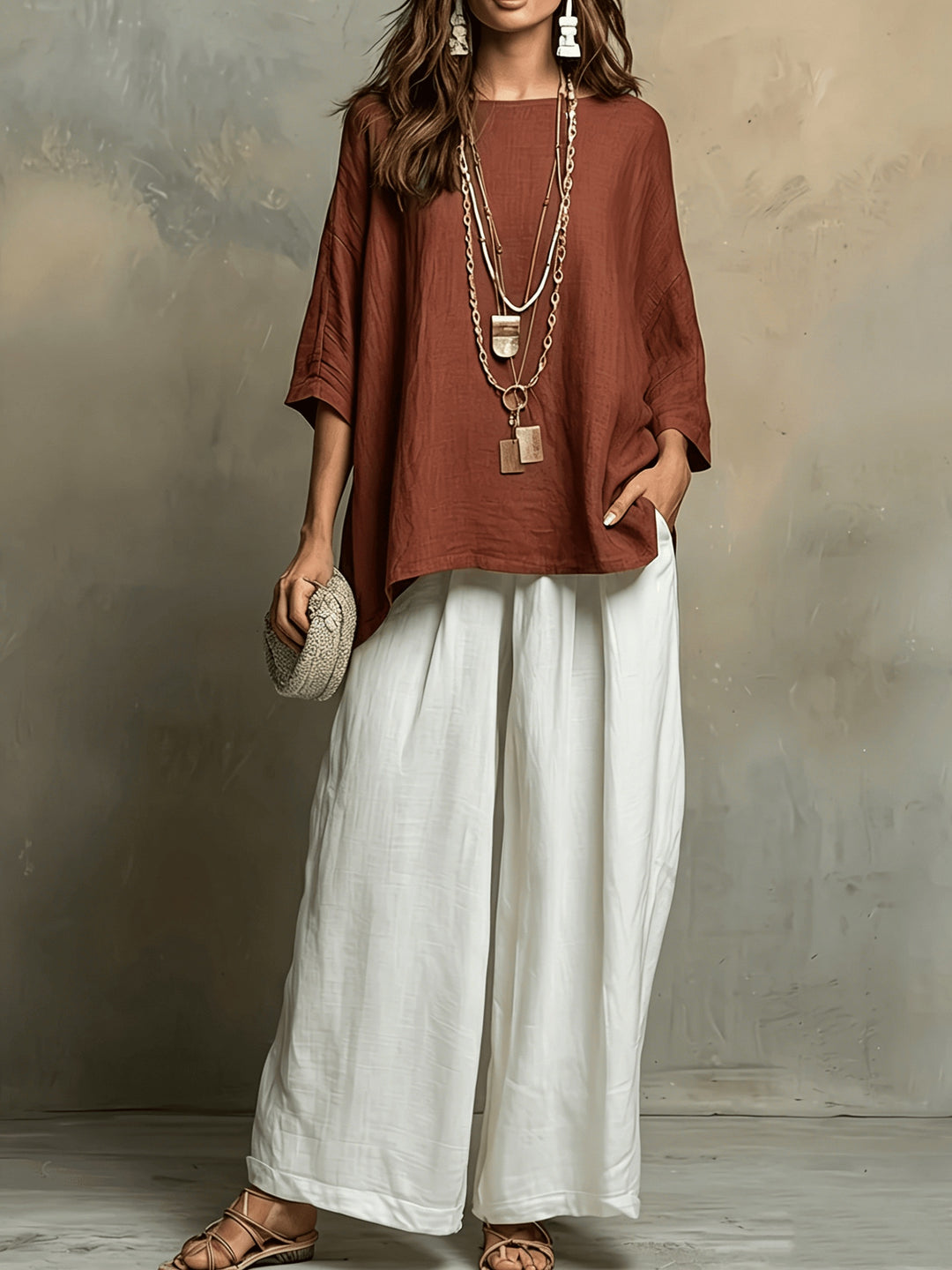 Talia | Colour-Block Wide-Leg Co-ord
