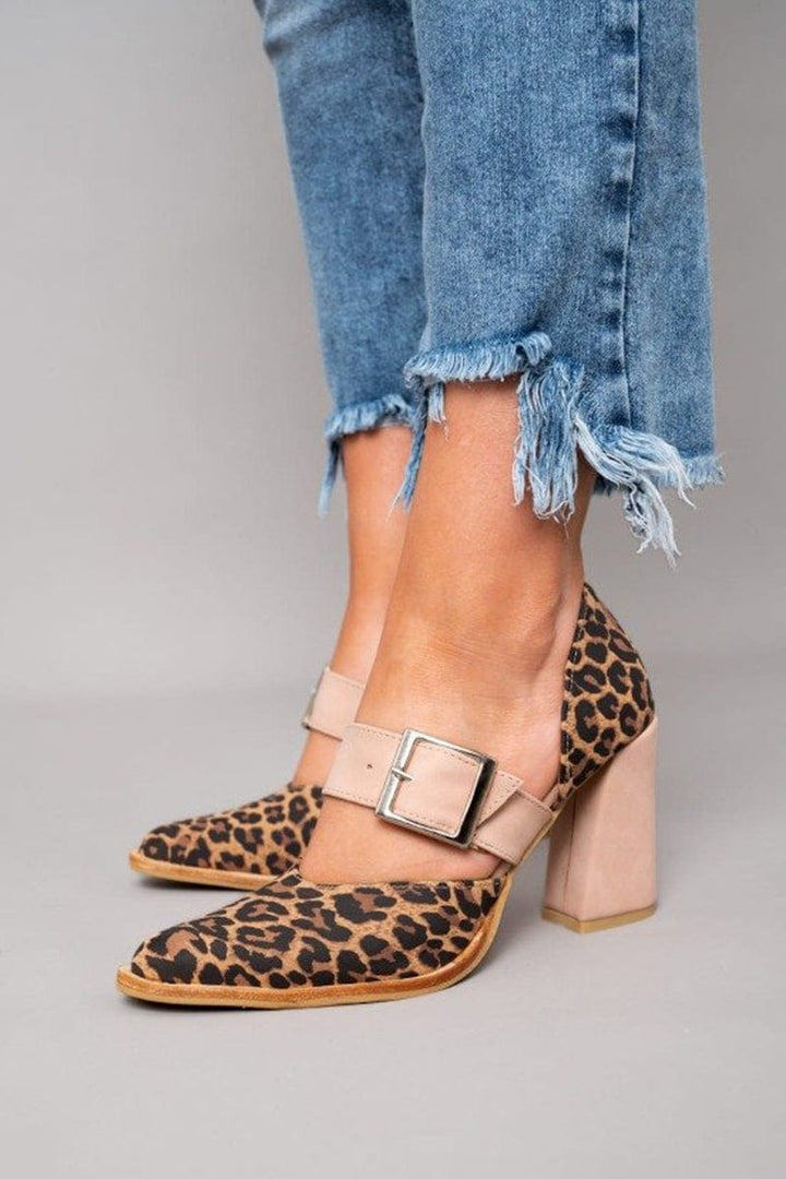 Barbara | Block Heel Leopard Print