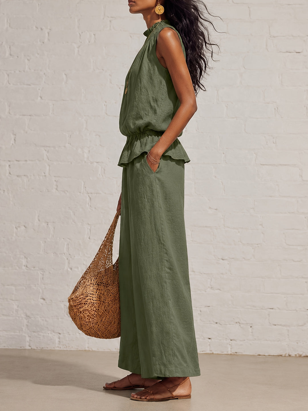 Rosario | Smocked Wide Leg Two-Piece Set