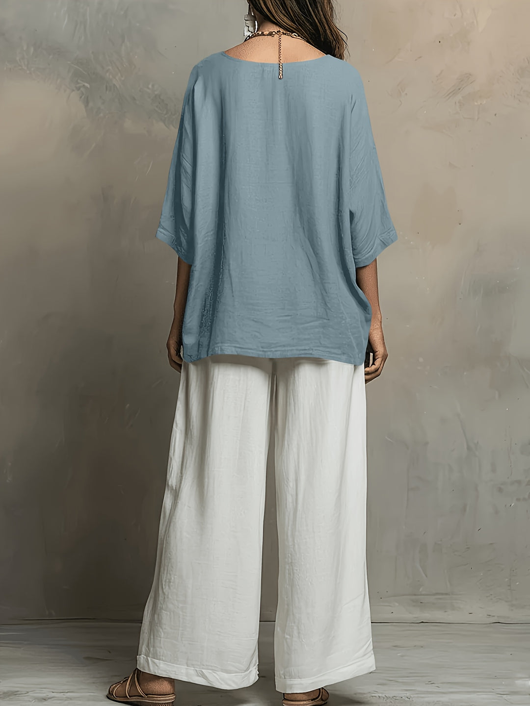 Talia | Colour-Block Wide-Leg Co-ord