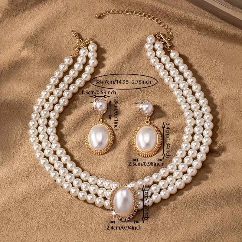 Classic Pearl Strand Jewellery Set