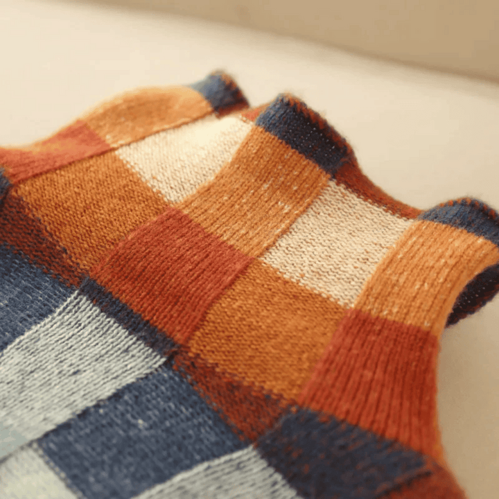 Ravelyn | Patchwork Turtleneck Sweater