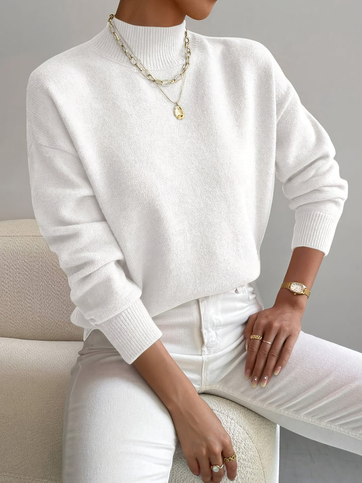 Petra | Mock Neck Drop Shoulder Sweater