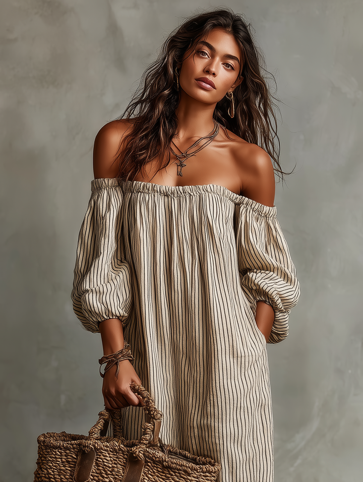 Carmen | Long Off-the-Shoulder Maxi Dress