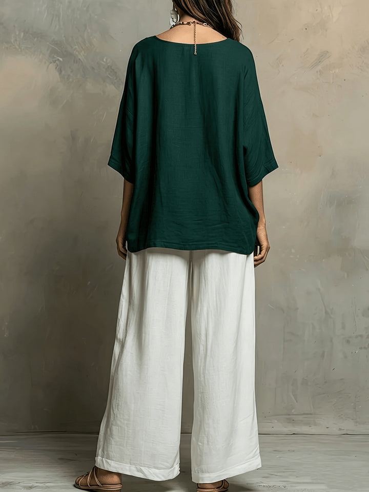 Talia | Colour-Block Wide-Leg Co-ord
