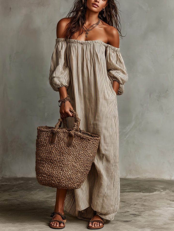 Carmen | Long Off-the-Shoulder Maxi Dress