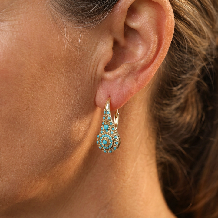 Aurelia | Turquoise Flower Earrings