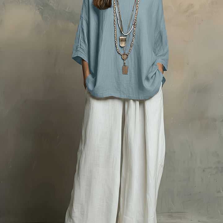 Talia | Colour-Block Wide-Leg Co-ord