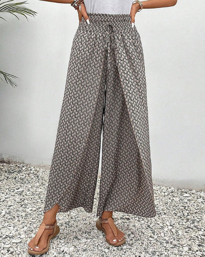 Catherine – Smocked Wide Leg Trousers