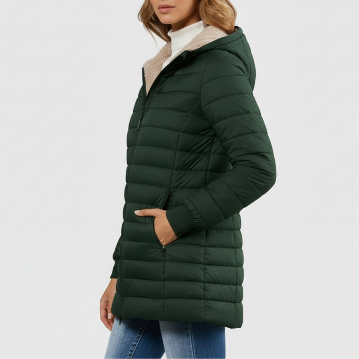 Adelise | Women's Long Quilted Puffer Coat with Waterproof Winter Warmth