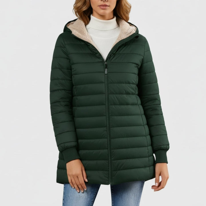 Adelise | Women's Long Quilted Puffer Coat with Waterproof Winter Warmth