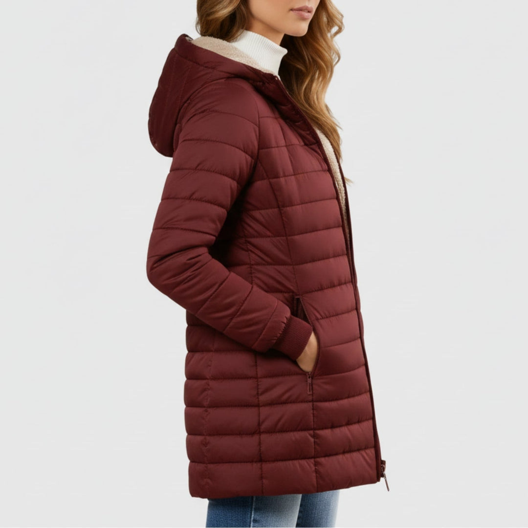 Adelise | Women's Long Quilted Puffer Coat with Waterproof Winter Warmth