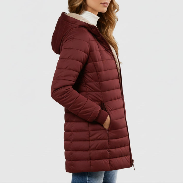 Adelise | Women's Long Quilted Puffer Coat with Waterproof Winter Warmth
