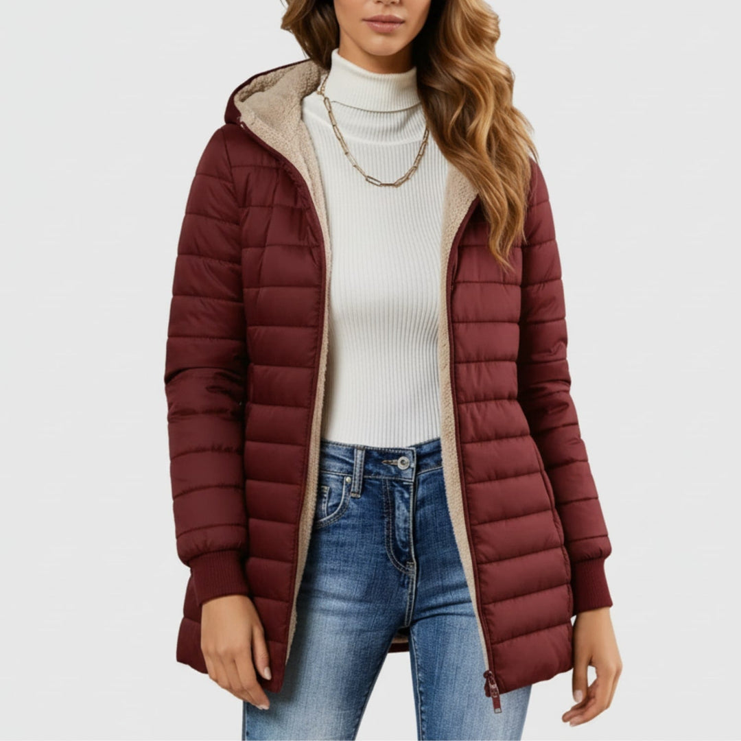 Adelise | Women's Long Quilted Puffer Coat with Waterproof Winter Warmth