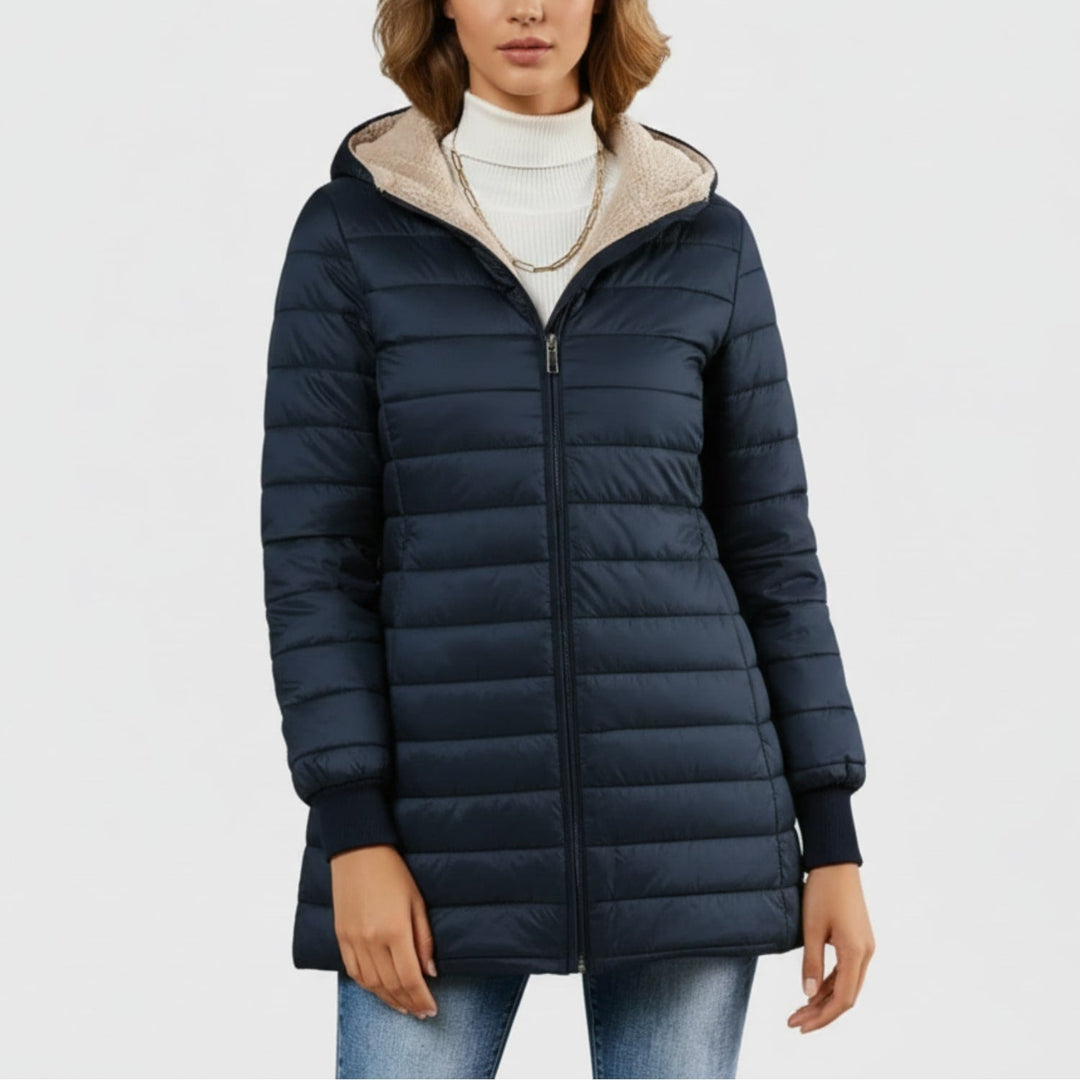 Adelise | Women's Long Quilted Puffer Coat with Waterproof Winter Warmth