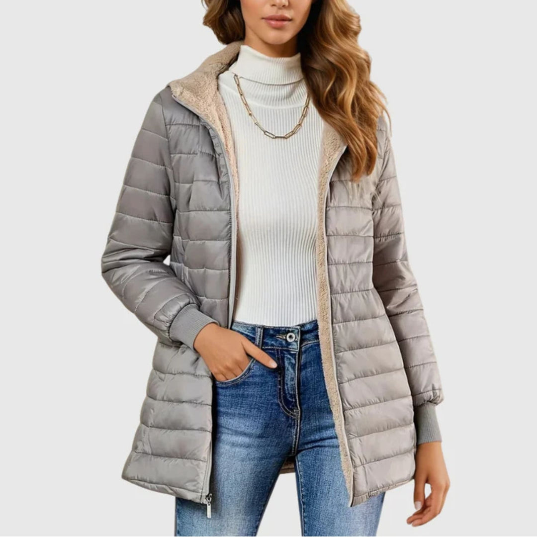 Adelise | Women's Long Quilted Puffer Coat with Waterproof Winter Warmth