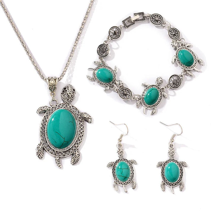 Turquoise Tortoise Jewellery Set