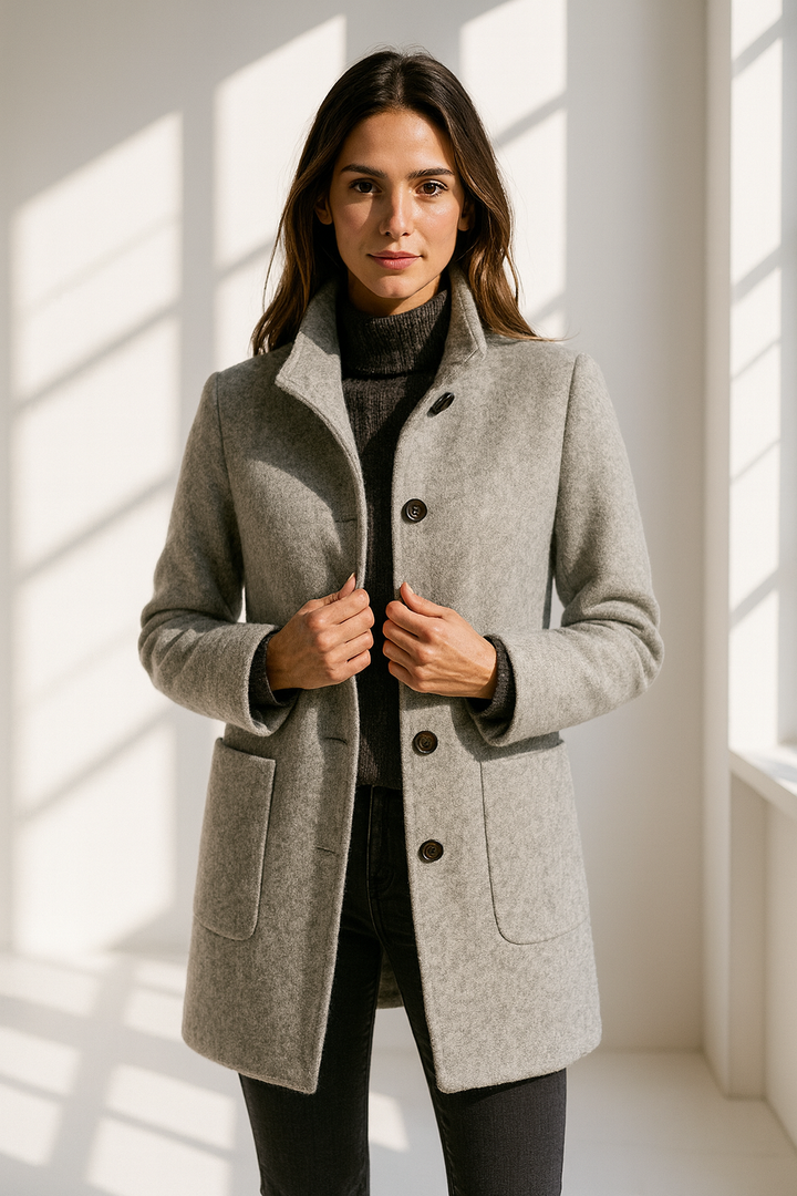 Victoria | Comfortable Ladies' Coat with High Collar