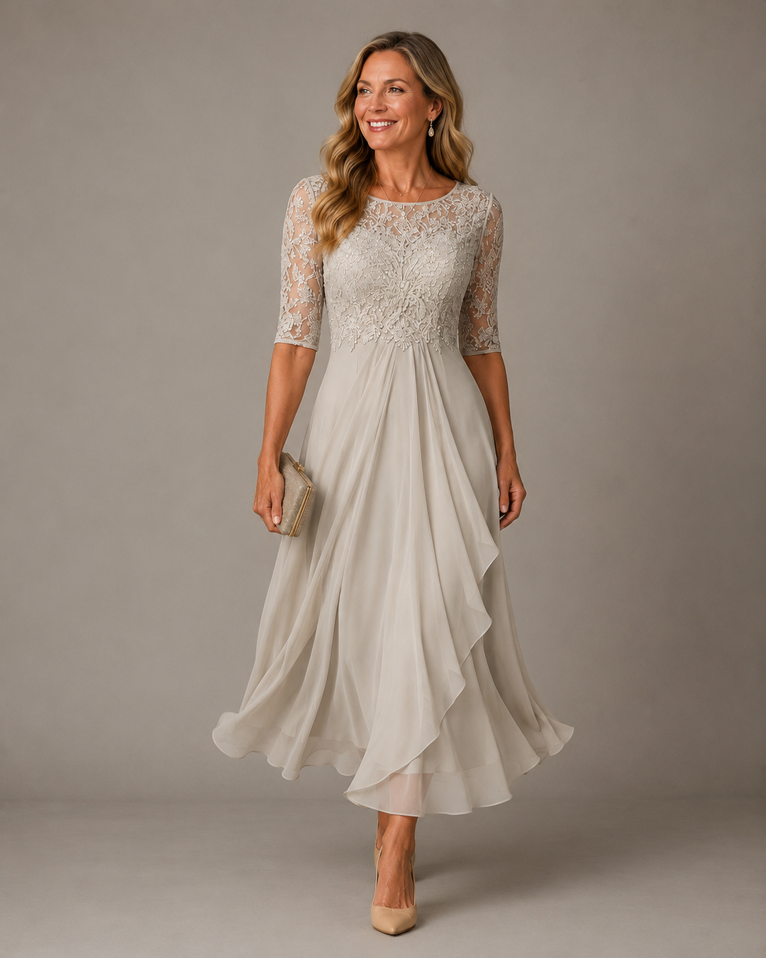 Rosa – The Flattering Lace Midi Dress