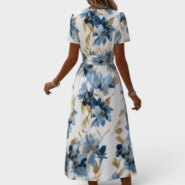 Elara | Midi Dress with Floral Band