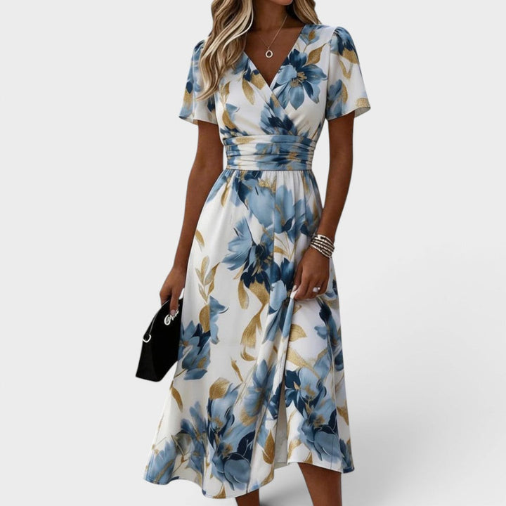 Elara | Midi Dress with Floral Band