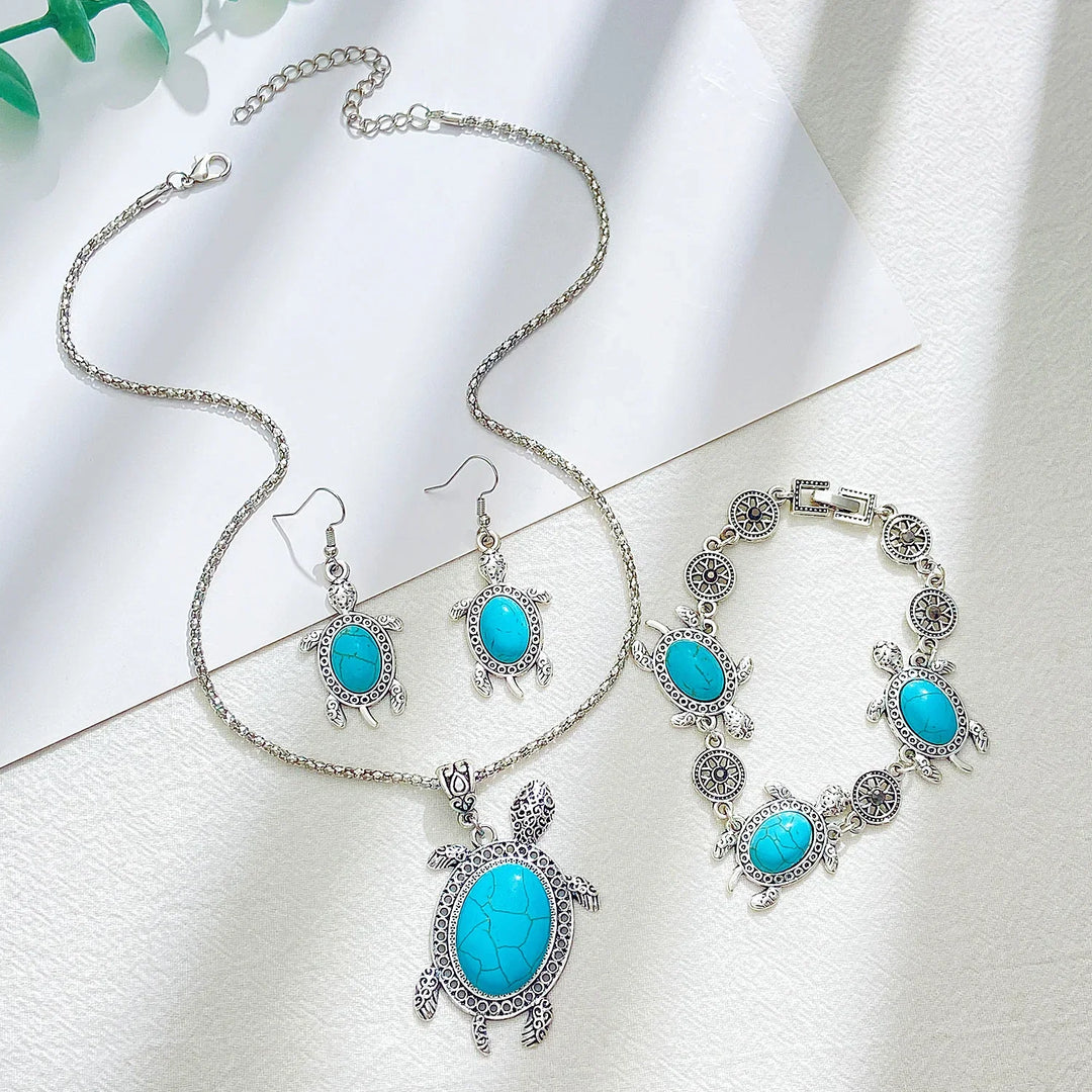 Turquoise Tortoise Jewellery Set