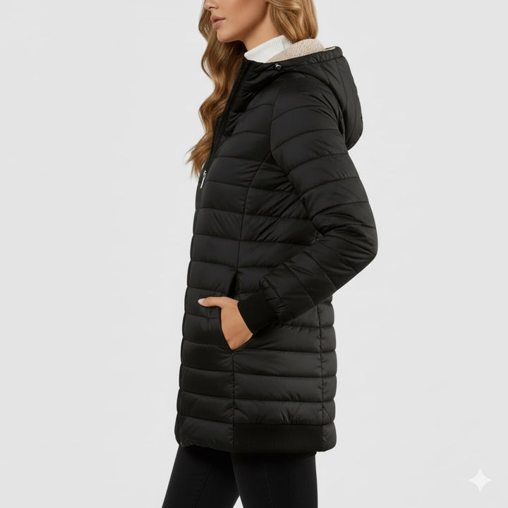 Adelise | Women's Long Quilted Puffer Coat with Waterproof Winter Warmth